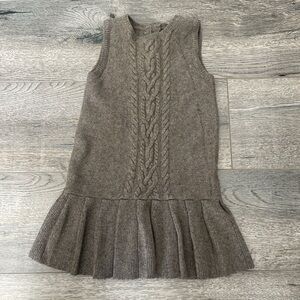 Janie and Jack Taupe Cable Knit Dress